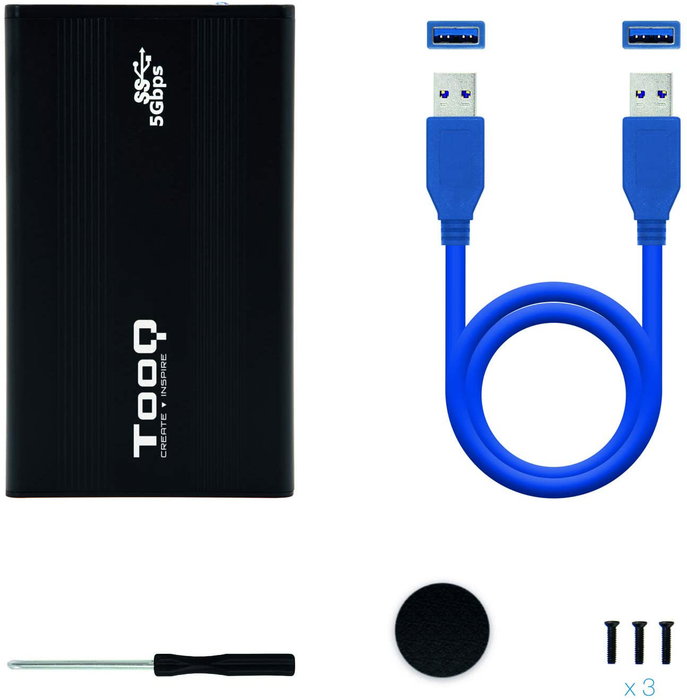 Tooq TQE-2524B Caja Externa para Disco Duro de 2.5 el USB 3.1 Tooq TQE-2524B Caja Externa para Disco Duro de 2.5 el USB 3.1